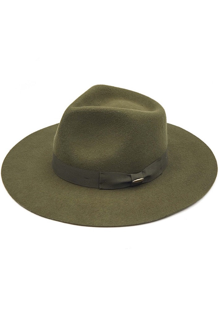 C.C Wool Felt Detailed Panama Hat Ribbon Band Trim from Madeline Love
