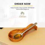 Olive Wood Spoon Rest from Choixe