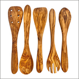 Olive Wood Kitchen Servers Set -5 pcs from Choixe