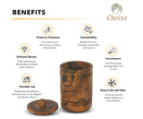 Olive Wood Spice Jar Salt Keeper w/Lid from Choixe