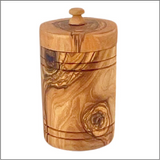 Olive Wood Spice Jar Salt Keeper w/Lid from Choixe