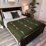 Olive Green Thunderbird Blanket from West Path