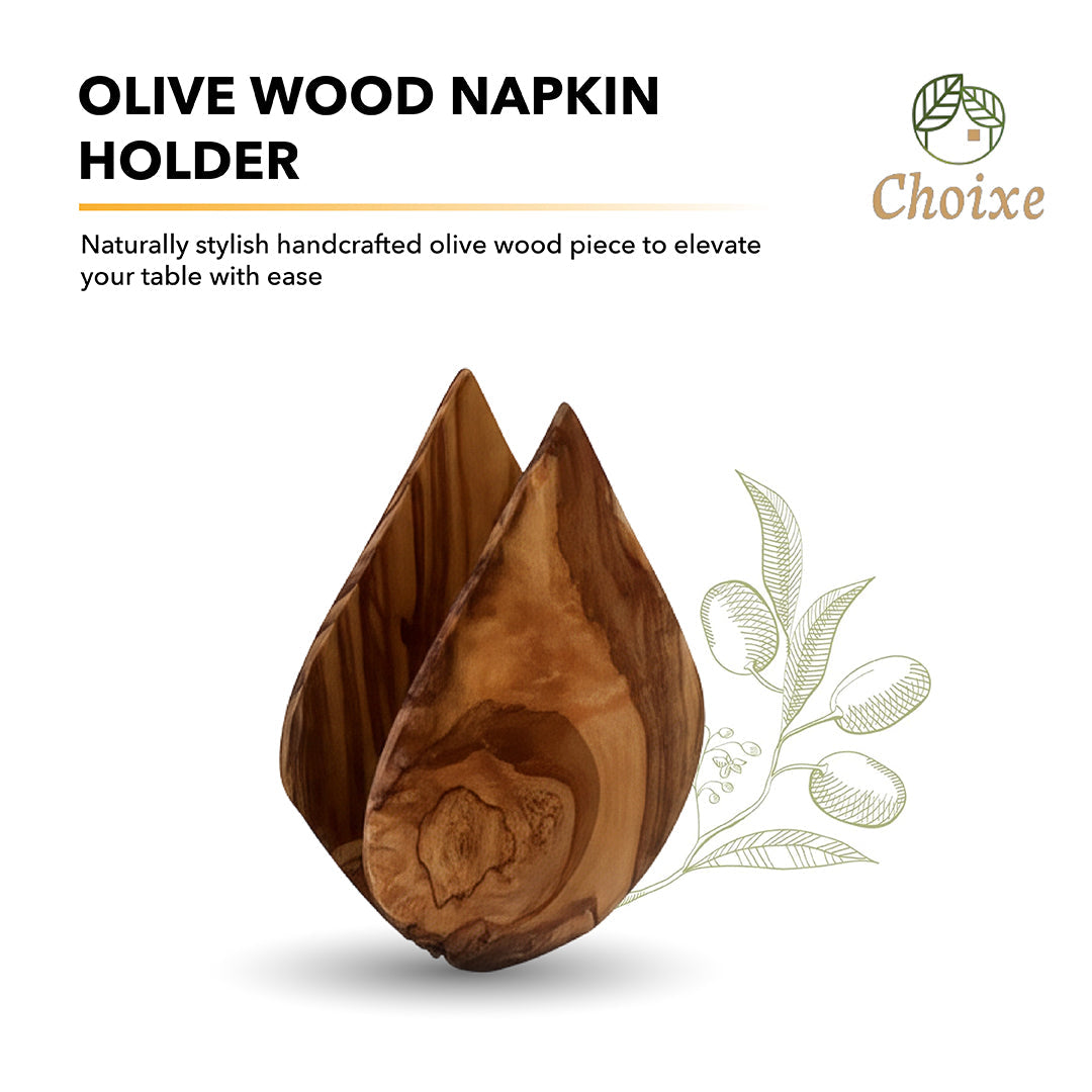 Olive Wood Napkin Holder from Choixe