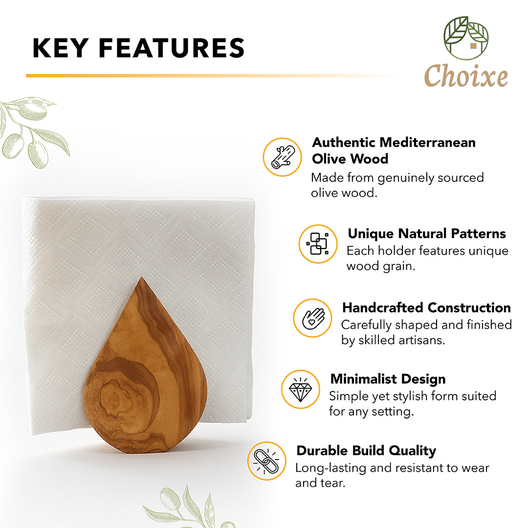 Olive Wood Napkin Holder from Choixe