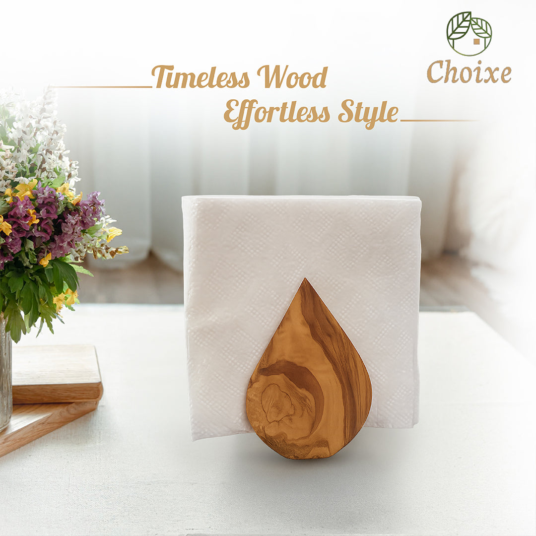 Olive Wood Napkin Holder from Choixe
