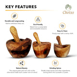Olive Wood Rustic Mortar and Pestle from Choixe
