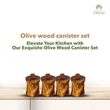 Olive Wood Canister Set from Choixe