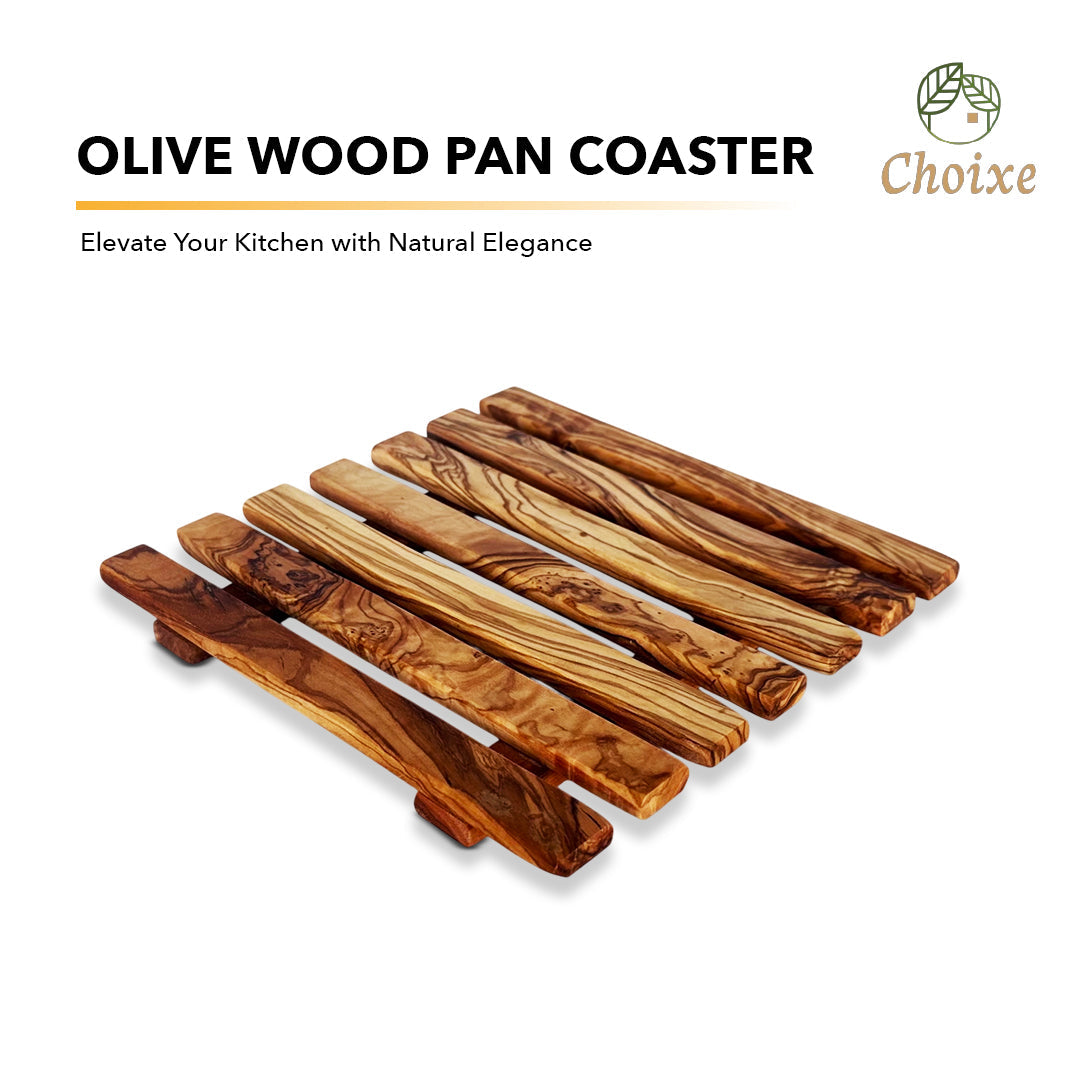 Olive Wood Pan Coaster from Choixe