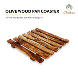 Olive Wood Pan Coaster from Choixe