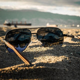 Oversized Aviator Sunglasses (Polarized) - For Large Heads + Free Hard Case from Olwen