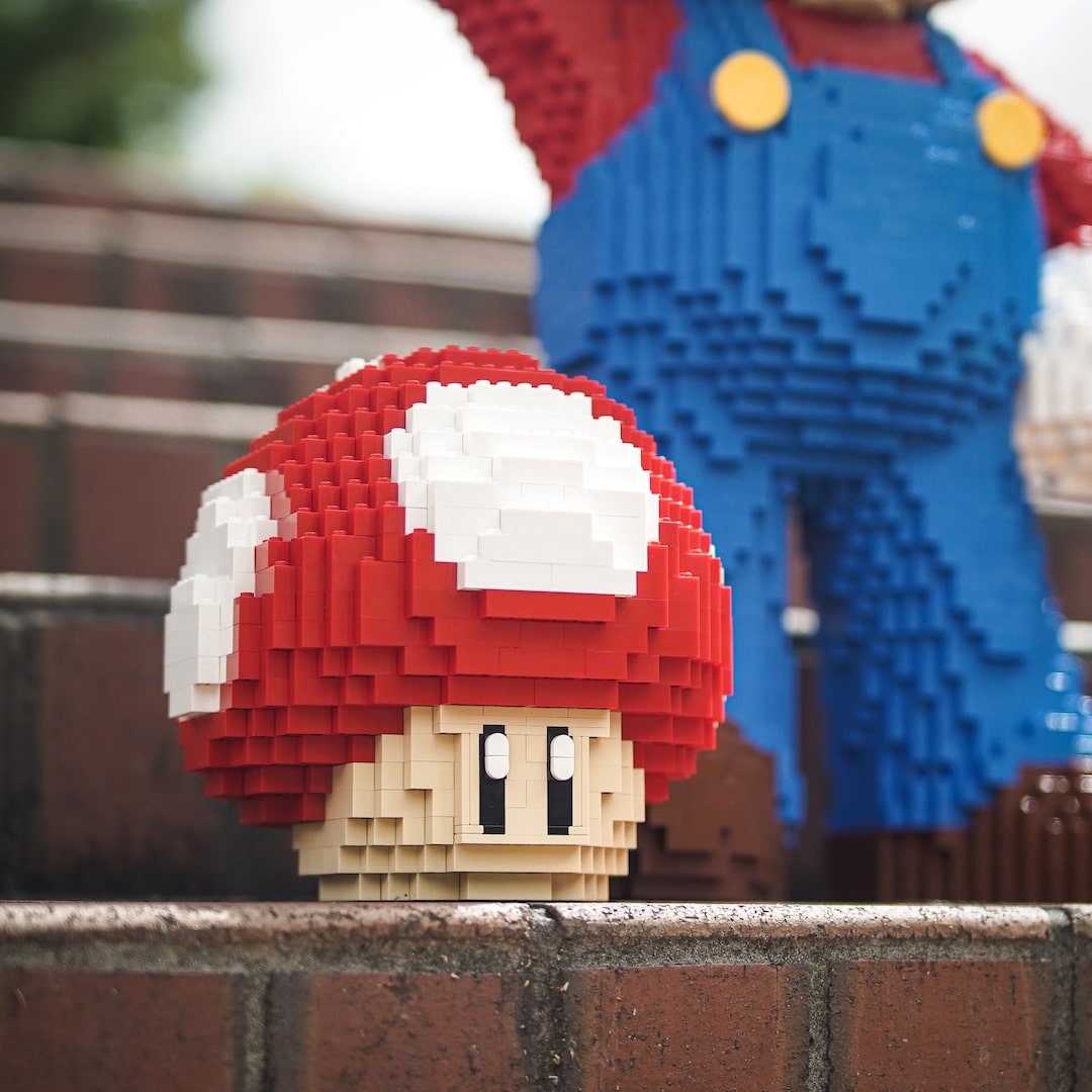Life-Sized Red Mushroom from Bricker Builds