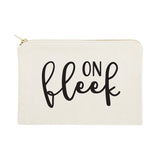 On Fleek Cotton Canvas Cosmetic Bag from The Cotton & Canvas Co.