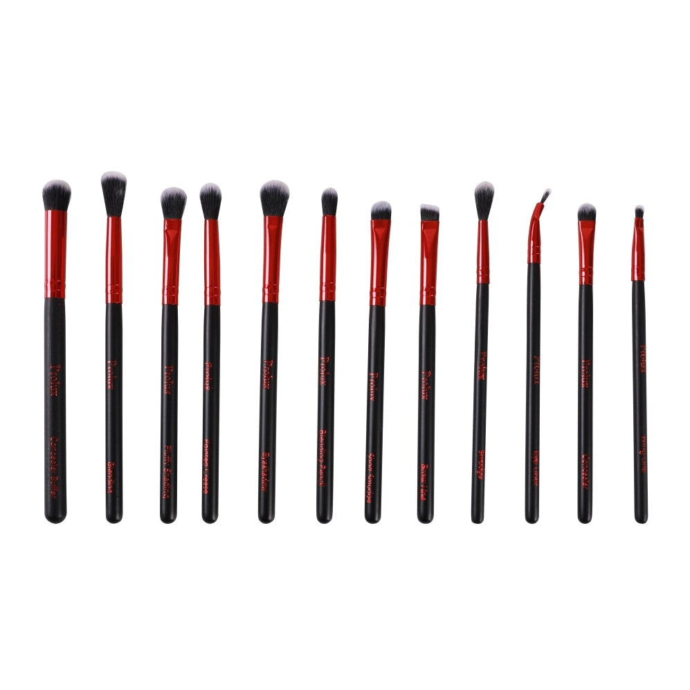 Deluxe Red Brush Set | Red Makeup Brush Set From Prolux Cosmetics