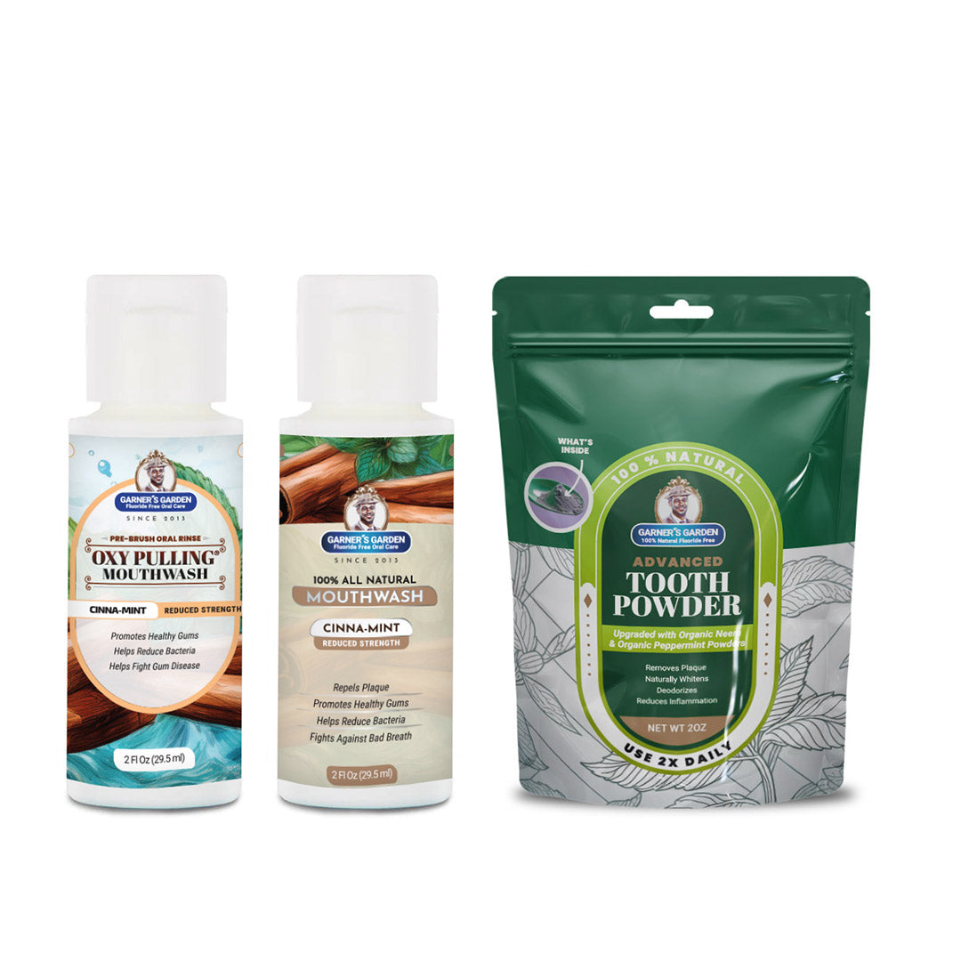 Travel Sized Oral Care Trio | Trio | H2O2 | Fluoride Free from Garner's Garden
