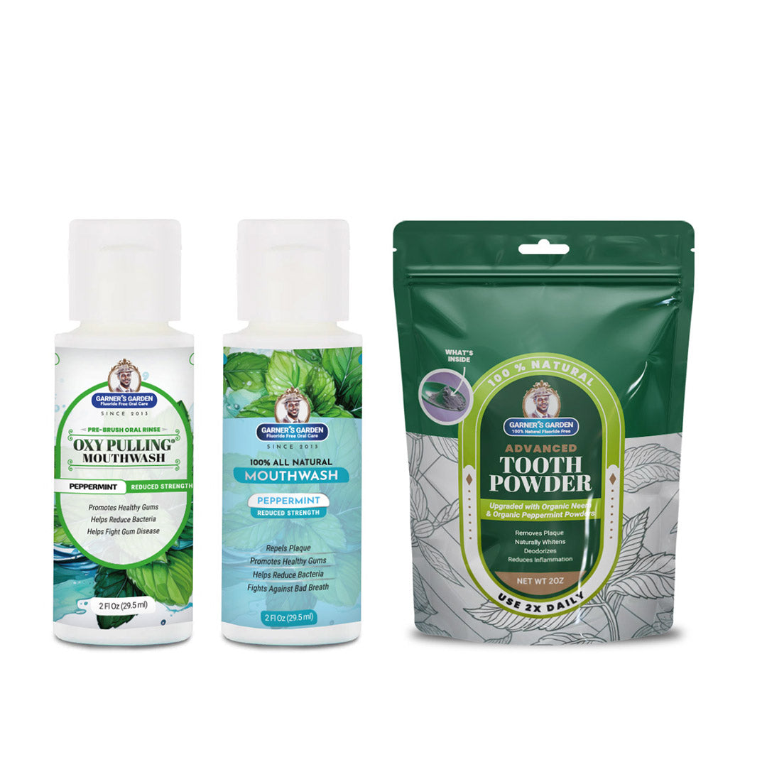 Travel Sized Oral Care Trio | Trio | H2O2 | Fluoride Free from Garner's Garden
