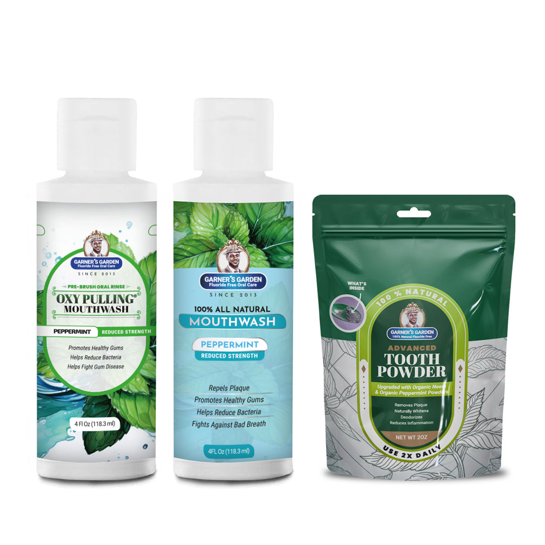 Travel Sized Oral Care Trio | Trio | H2O2 | Fluoride Free from Garner's Garden