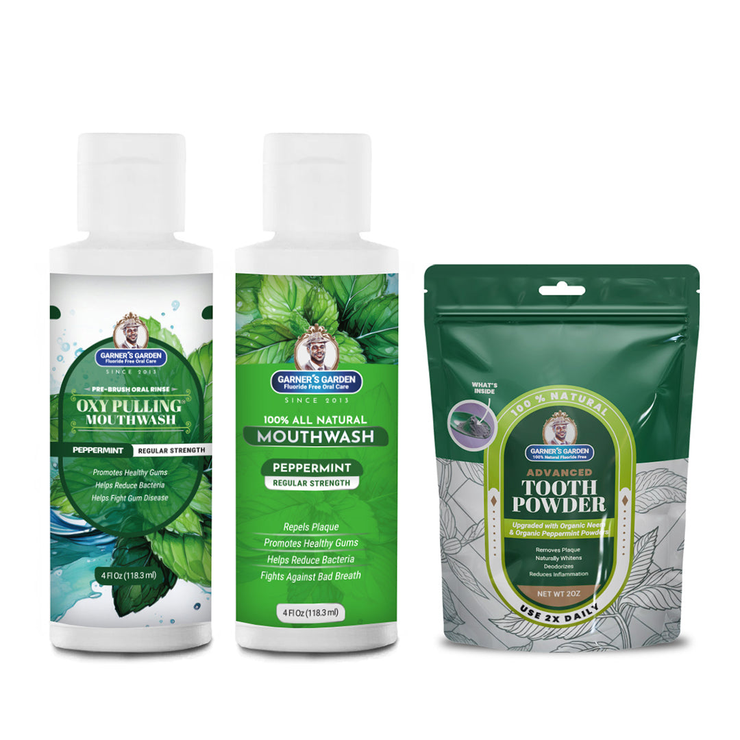 Travel Sized Oral Care Trio | Trio | H2O2 | Fluoride Free from Garner's Garden