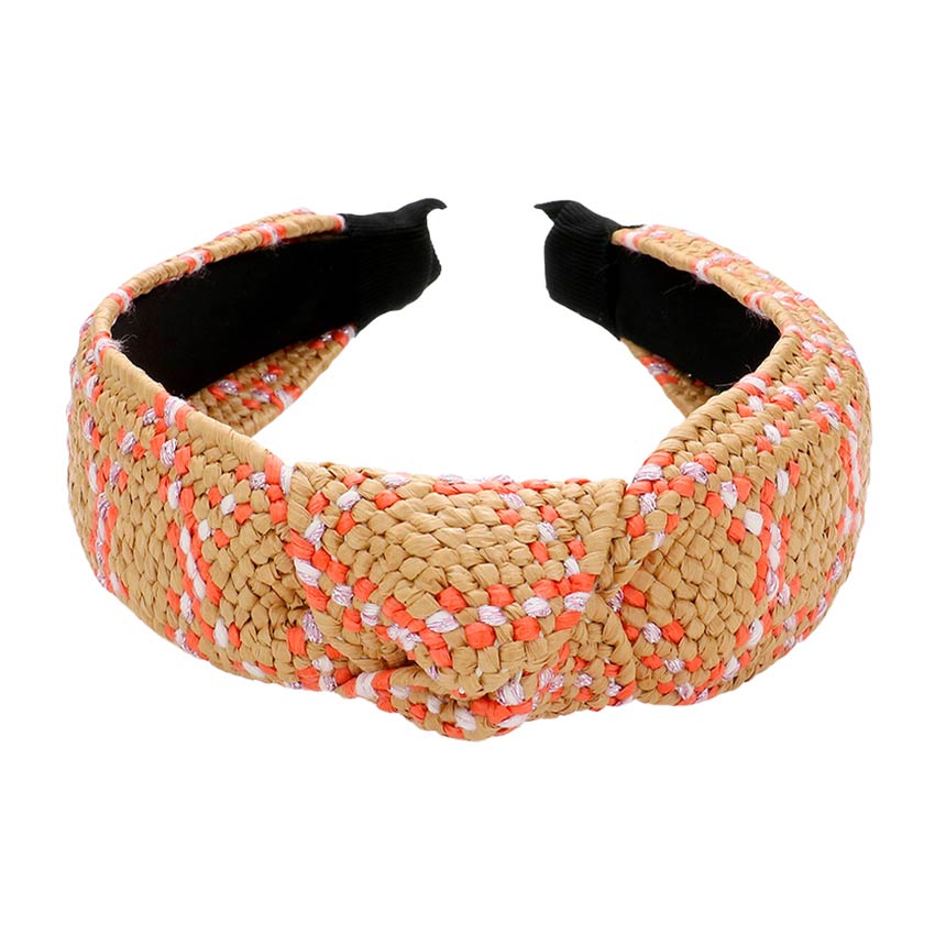 Braided Straw Knot Burnout Headband from Madeline Love