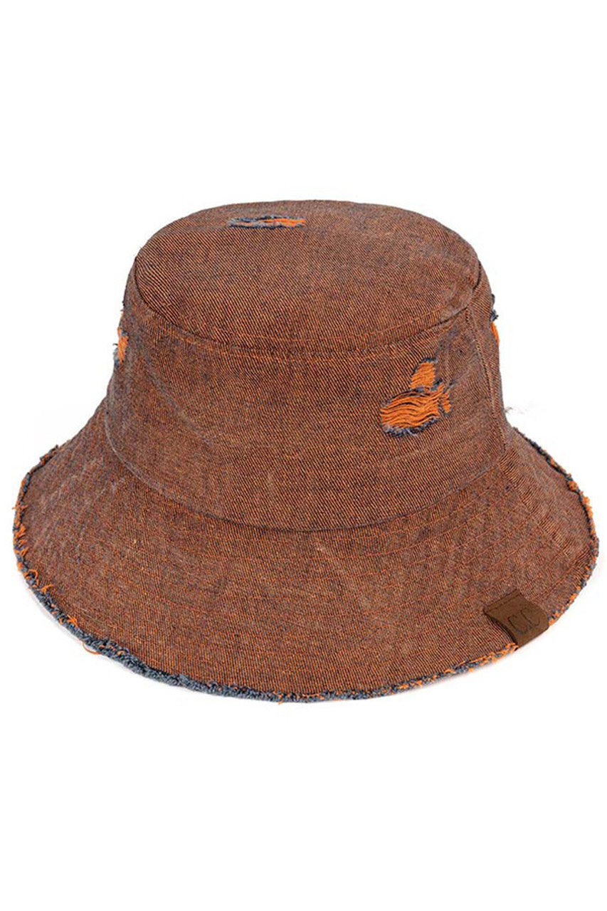 C.C STONE WASHED DENIM BUCKET HAT from Madeline Love