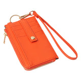 Faux Leather Basket Weave Flat Card Holder Wallet with Wristlet  from Madeline Love