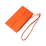 Faux Leather Weave Flat  Coin Wallet  from Madeline Love