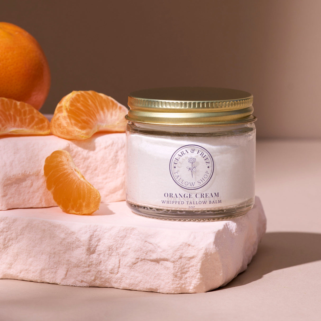 Orange Cream Whipped Tallow Balm from Clara & Fritz Tallow Shop