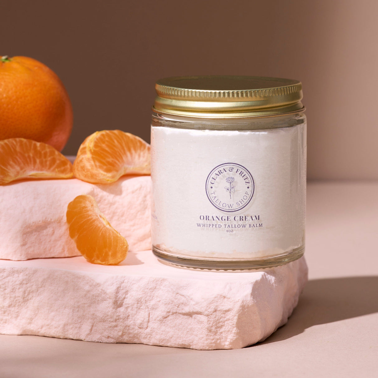 Orange Cream Whipped Tallow Balm from Clara & Fritz Tallow Shop