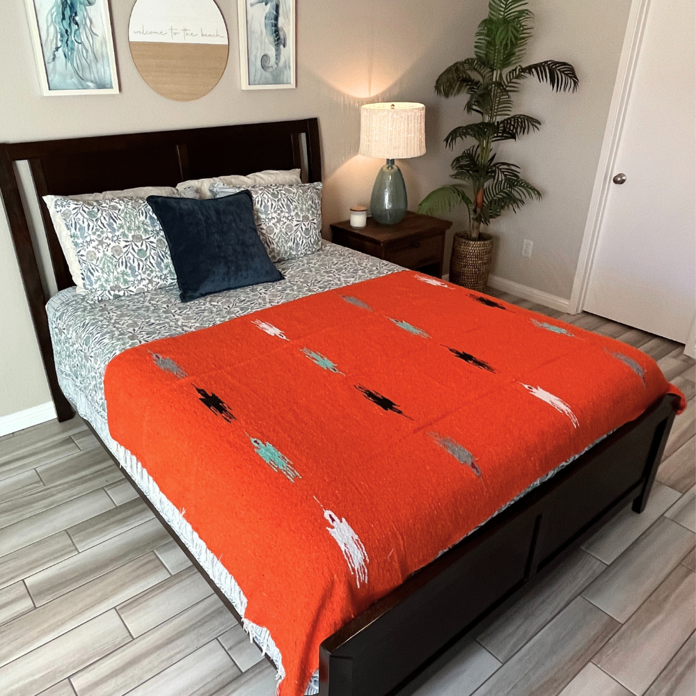 Tangerine Orange Baja Thunderbird Blanket from West Path