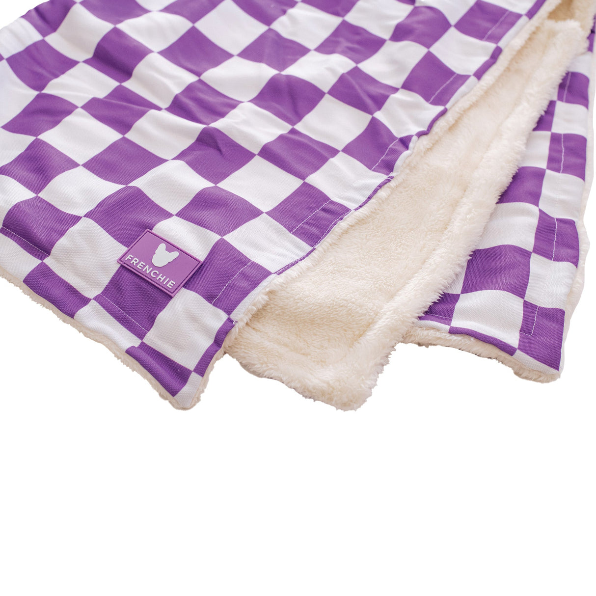 Frenchie Blanket - LA Purple Checkered from Frenchie Bulldog