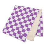 Frenchie Blanket - LA Purple Checkered from Frenchie Bulldog