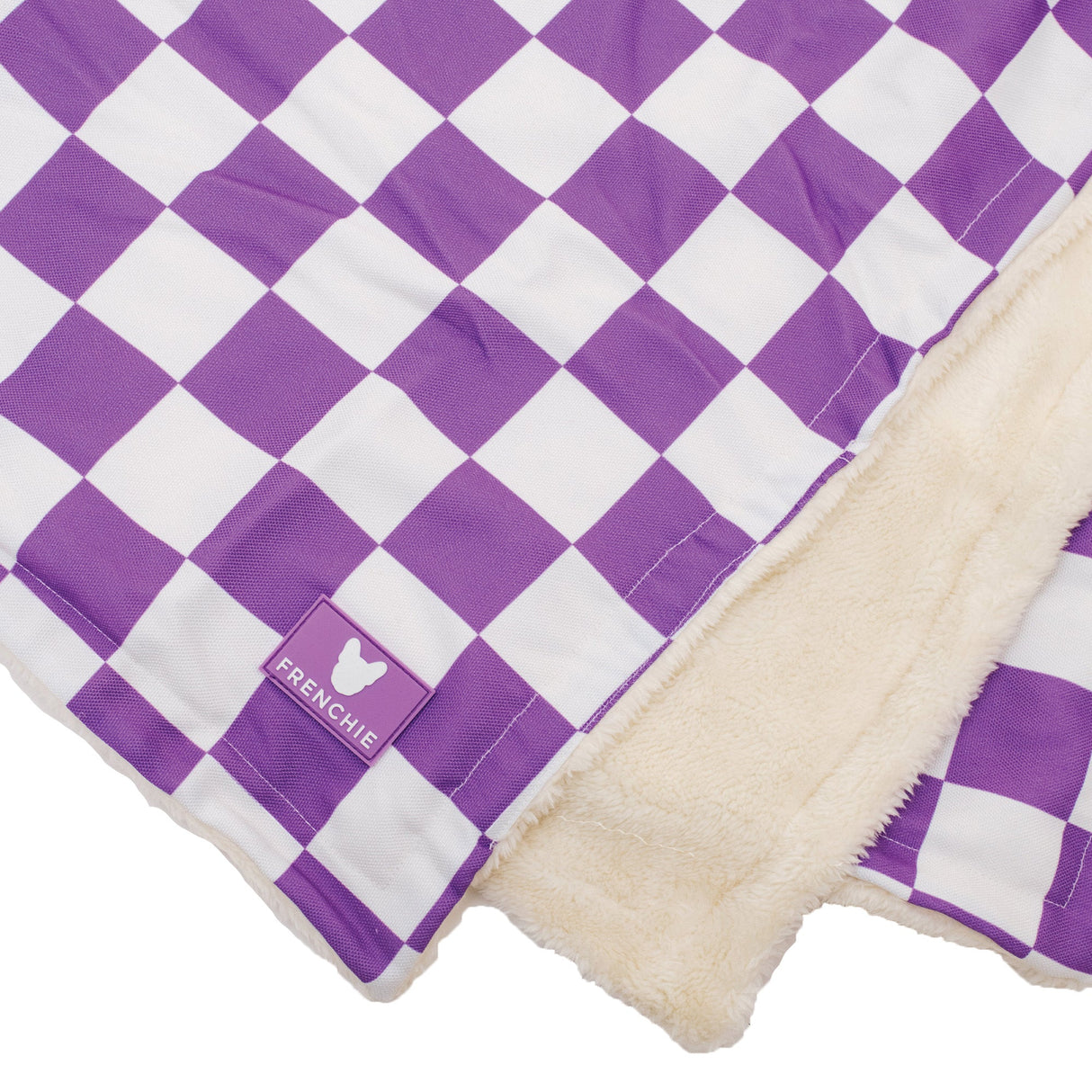 Frenchie Blanket - LA Purple Checkered from Frenchie Bulldog
