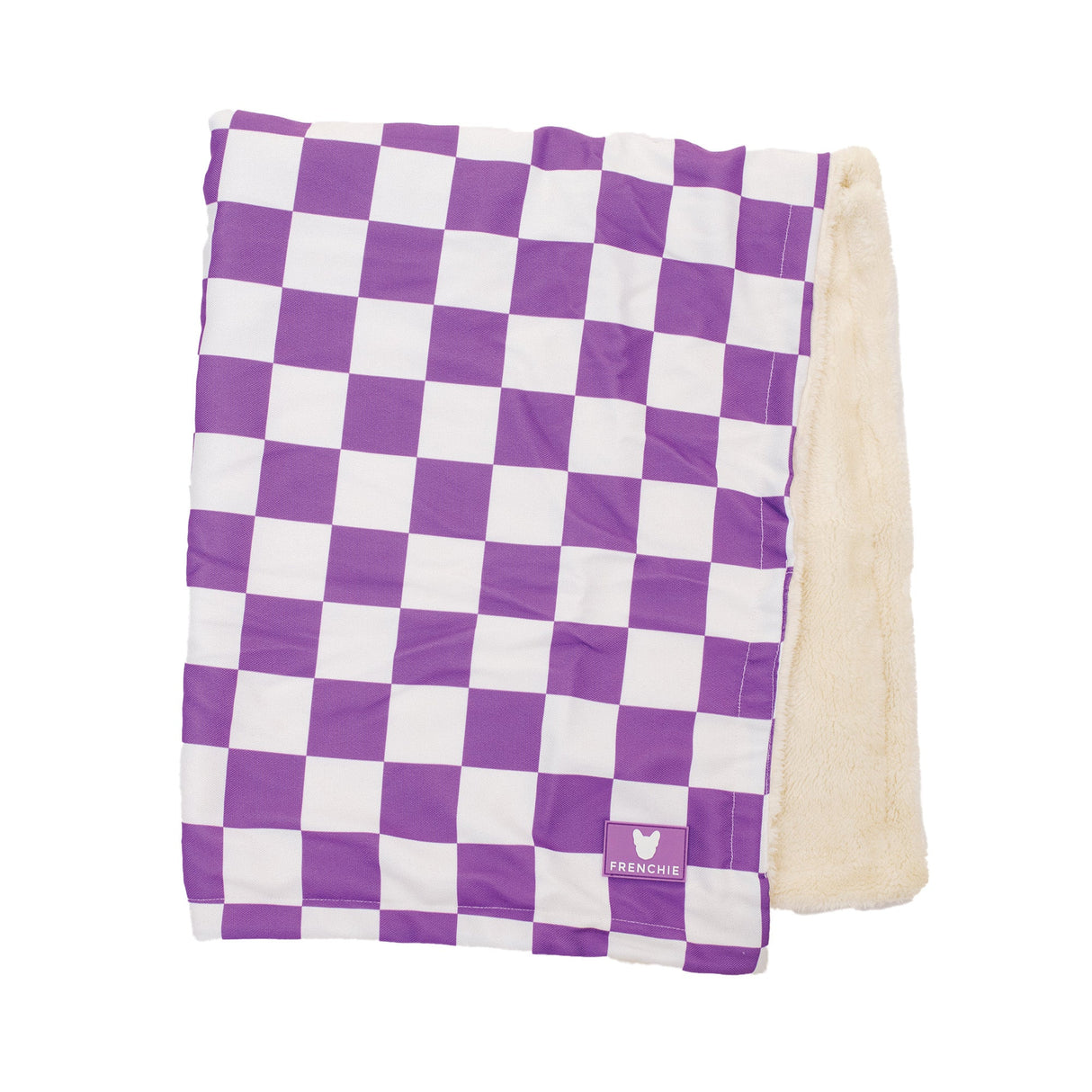 Frenchie Blanket - LA Purple Checkered from Frenchie Bulldog
