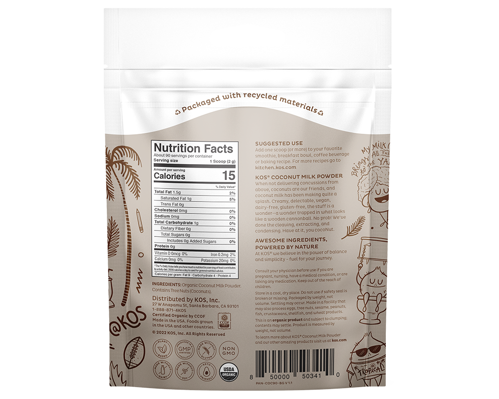 Organic Coconut Milk Powder - 90 servings from KOS.com