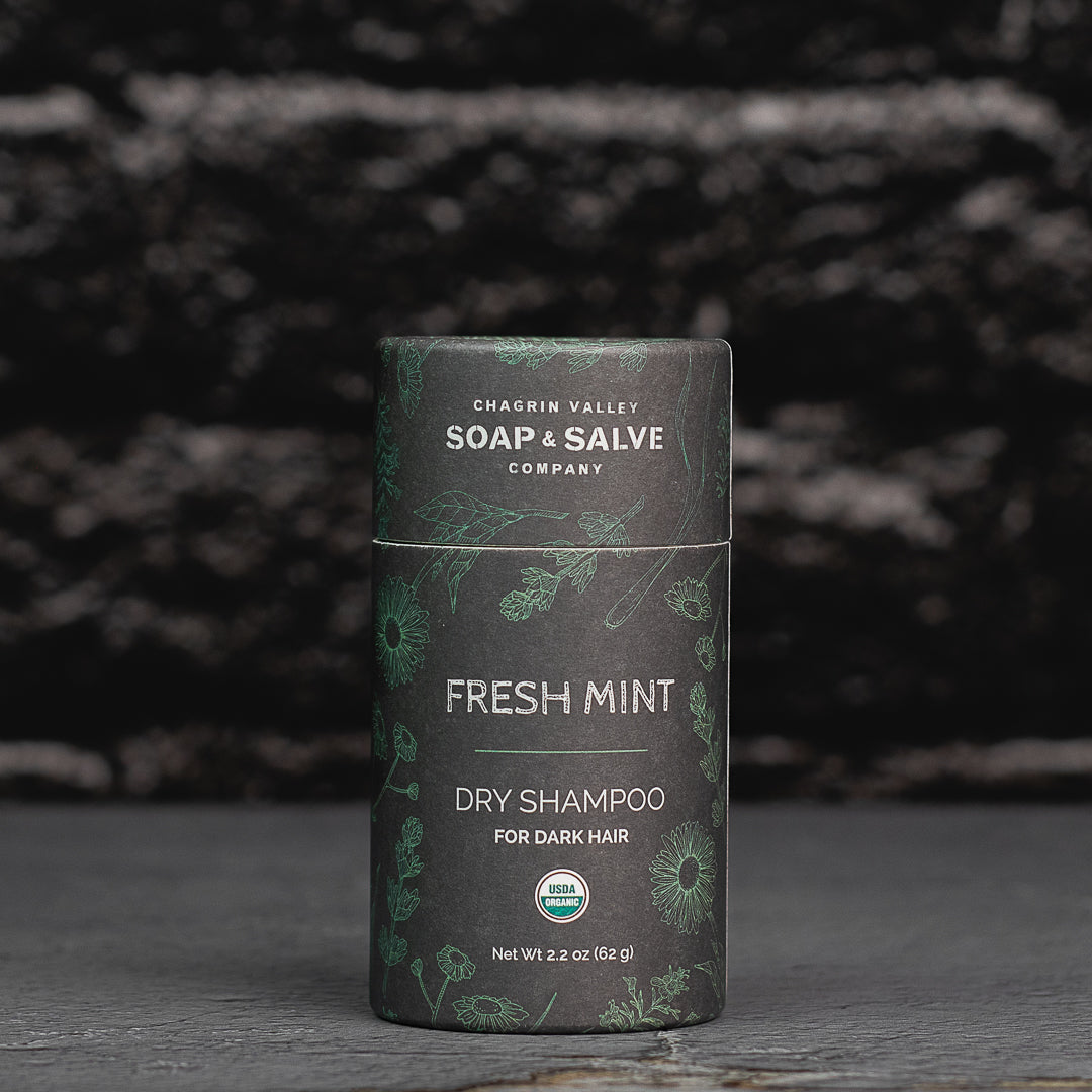 Dry Shampoo: Dark Hair Fresh Mint From Chagrin Valley Soap & Salve