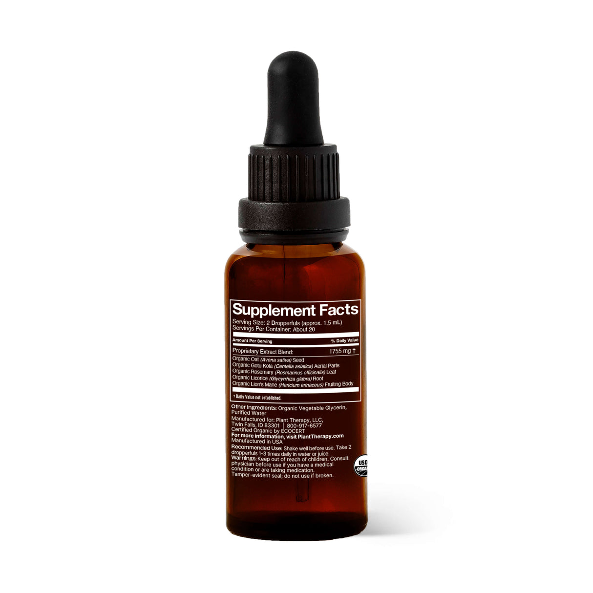 Brain Power Organic Herbal Supplement from Plant Therapy