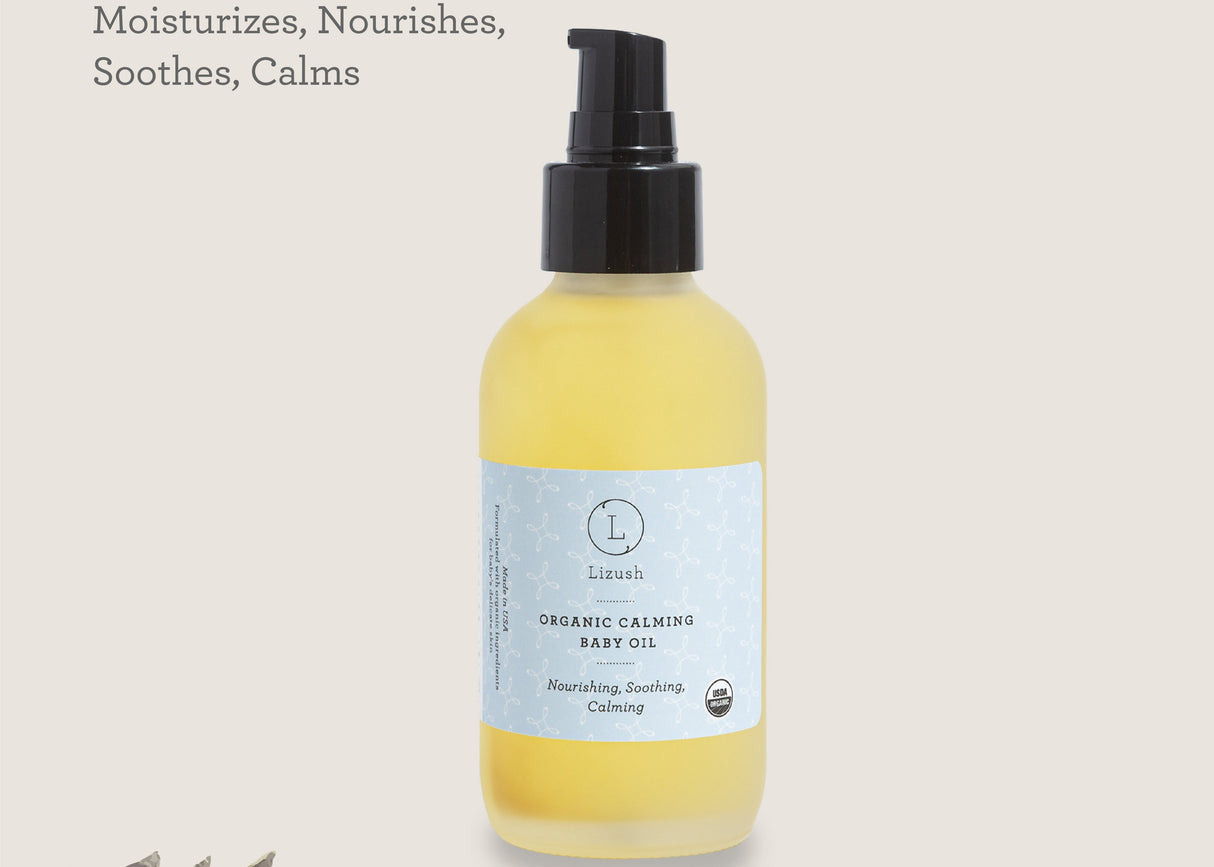 ORGANIC CALMING BABY OIL Nourishing, Soothing, Calming from Lizush