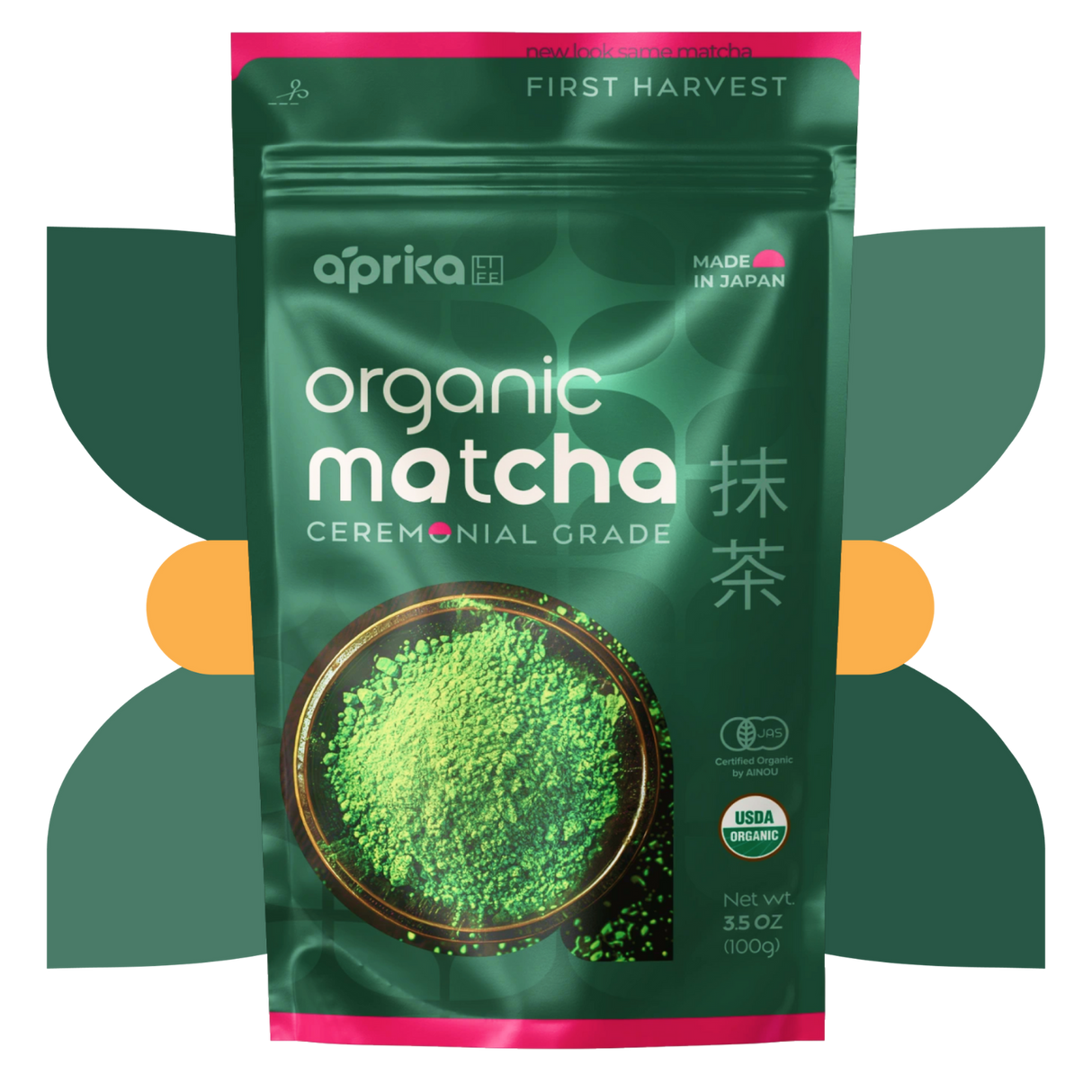 Organic Japanese Ceremonial Grade Matcha Green Tea Powder from Aprika Life