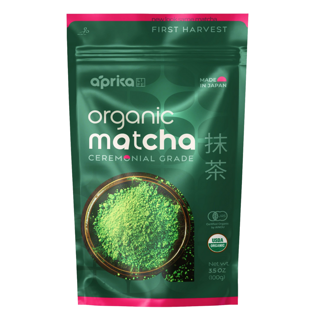 Organic Japanese Ceremonial Grade Matcha Green Tea Powder from Aprika Life
