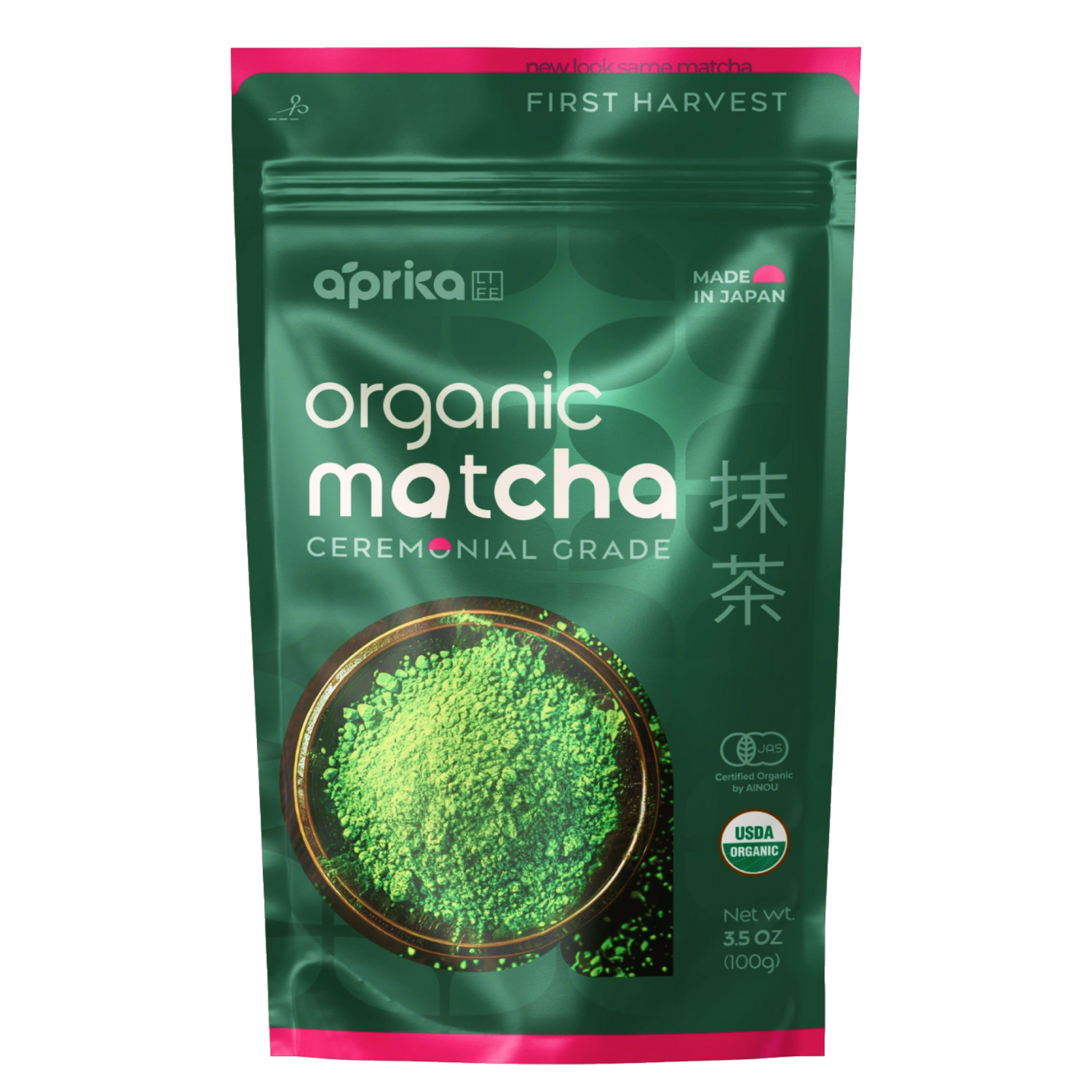 Organic Japanese Ceremonial Grade Matcha Green Tea Powder from Aprika Life