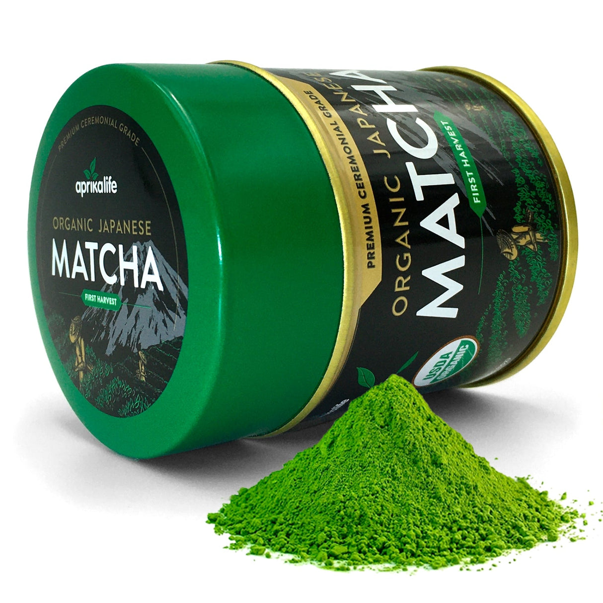 Organic Japanese Ceremonial Grade Matcha Green Tea Powder from Aprika Life