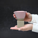 Pink Coffee Mug with Base - 6.8 oz/200ml from Aprika Life