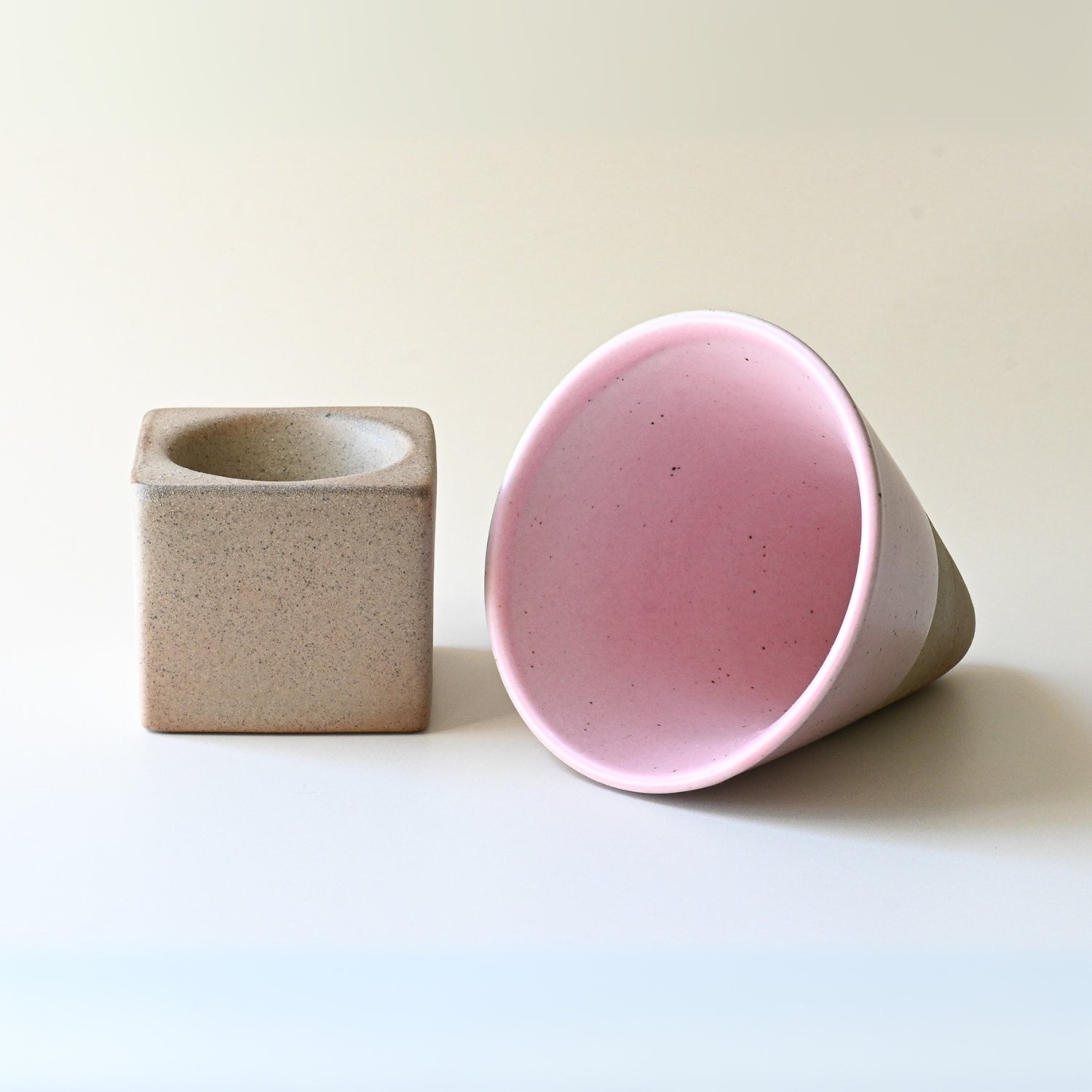 Pink Coffee Mug with Base - 6.8 oz/200ml from Aprika Life