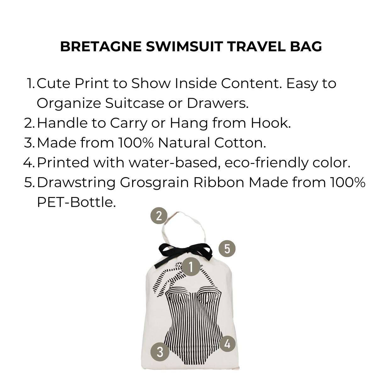 Bretagne Swimsuit Travel Bag, Cream From Bag-all