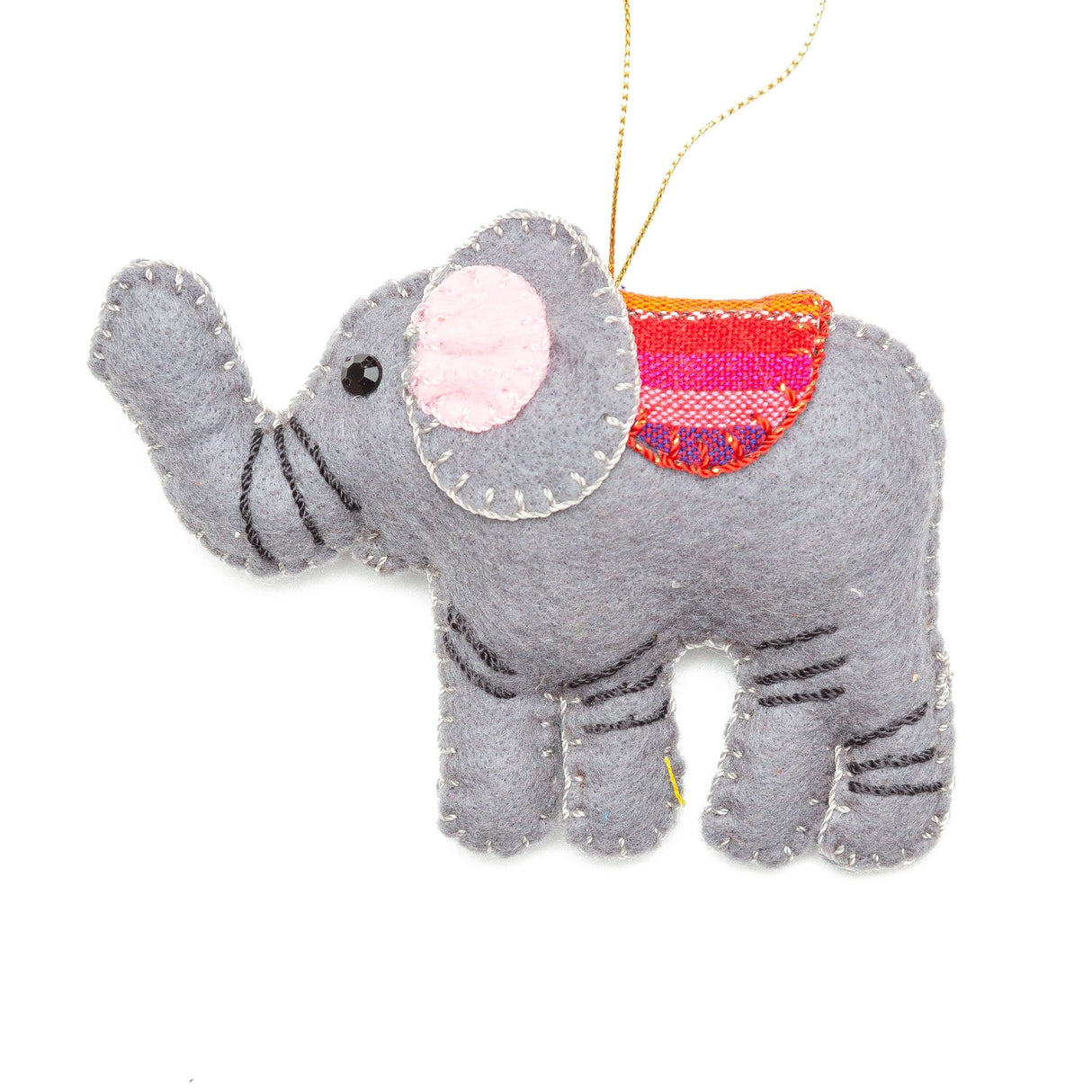 Felt Elephant Ornament from Upavim Crafts