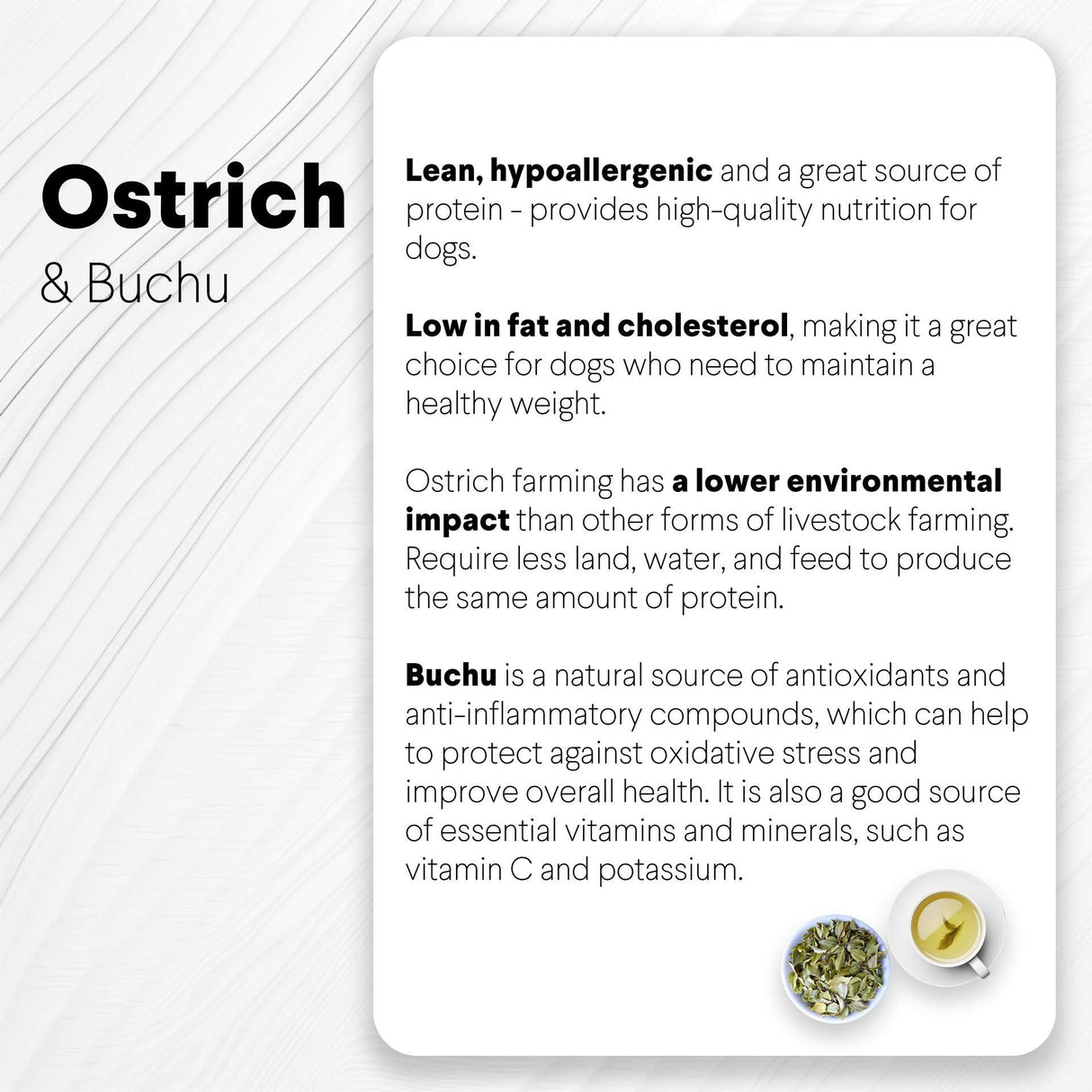 Ostrich Sausages with Buchu (3oz): The Delicious, Digestive-Boosting Treat for Dogs from Savannah Pet Food