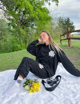 Our World Needs Jesus Black Unisex Sweatpant from Elevated Faith