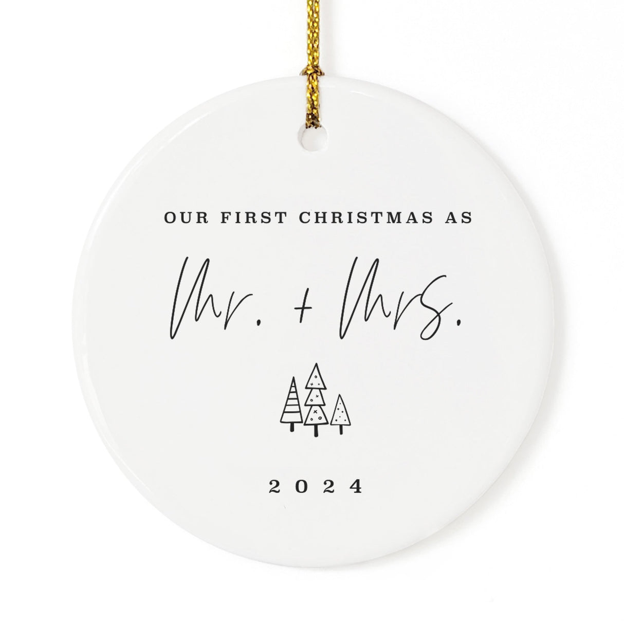 Our First Christmas as Mr. and Mrs. Christmas Ornament from The Cotton & Canvas Co.