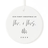 Our First Christmas as Mr. and Mrs. Christmas Ornament from The Cotton & Canvas Co.