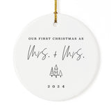 Our First Christmas as Mrs. and Mrs. Christmas Ornament from The Cotton & Canvas Co.