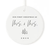 Our First Christmas as Mrs. and Mrs. Christmas Ornament from The Cotton & Canvas Co.